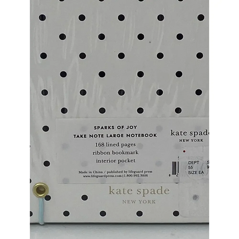 Kate Spade Sparks of Joy Letter G Polka Dot Notebook Stationery